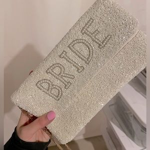 Beaded BRIDE purse